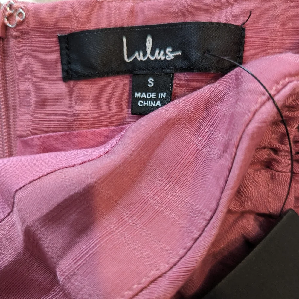 LULU'S Details‎ Pink Drawstring Ruched Mini Skirt Small